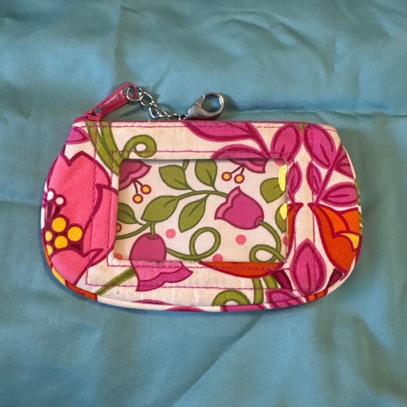 Vera Bradley wallet, pink and green. - Picture 1 of 5